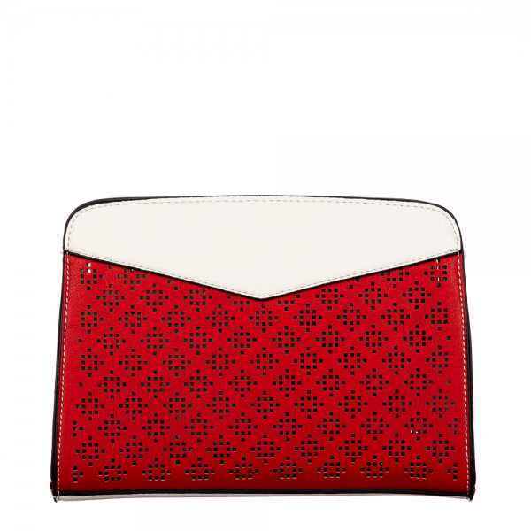 Perfa fehér és piros női táska, 3 - Kalapod.hu